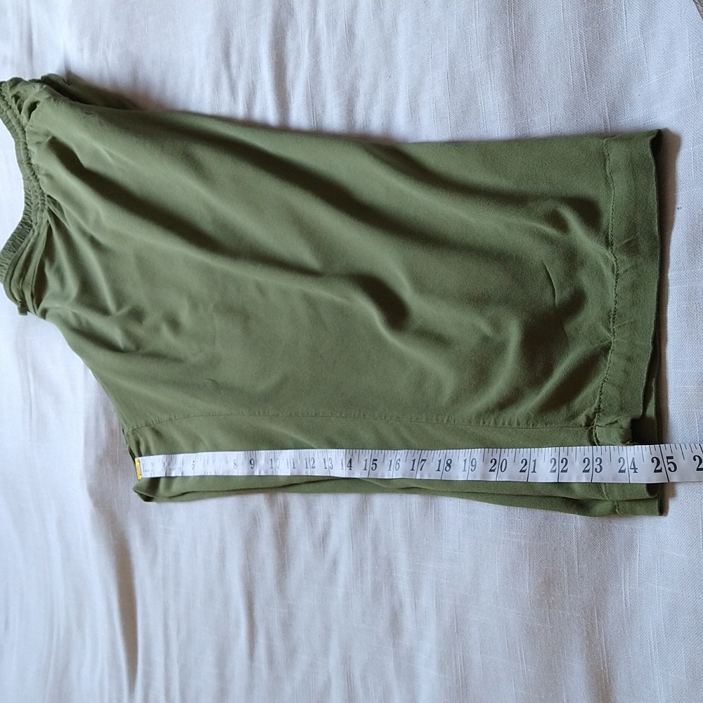 Torrid Taper Green Stretch Challis Pants high rise Tie Front Pants size 3 / 3X - Picture 10 of 15